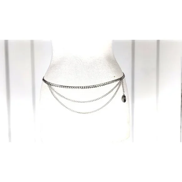 Accessories | Silver Layered Metal Chain Link Hip Belt  display picture 3